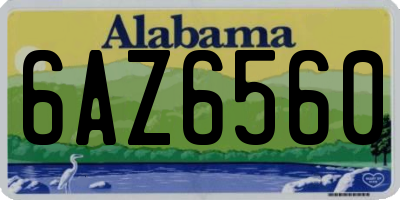 AL license plate 6AZ6560
