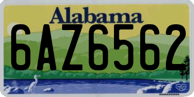 AL license plate 6AZ6562
