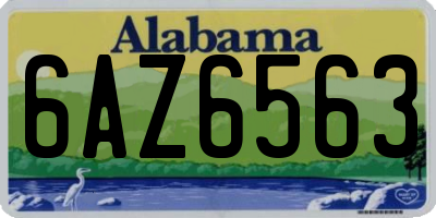 AL license plate 6AZ6563