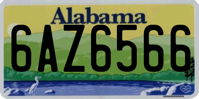 AL license plate 6AZ6566