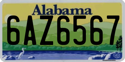 AL license plate 6AZ6567
