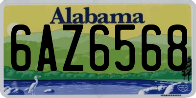 AL license plate 6AZ6568