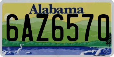 AL license plate 6AZ6570