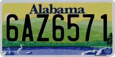 AL license plate 6AZ6571