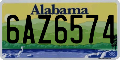 AL license plate 6AZ6574