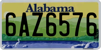 AL license plate 6AZ6576