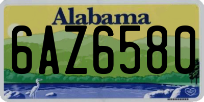 AL license plate 6AZ6580