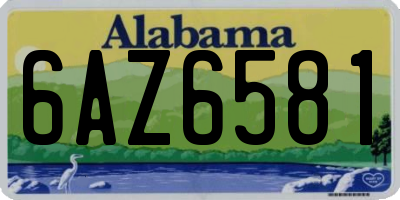 AL license plate 6AZ6581