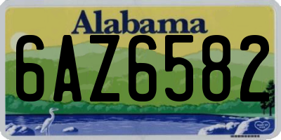 AL license plate 6AZ6582