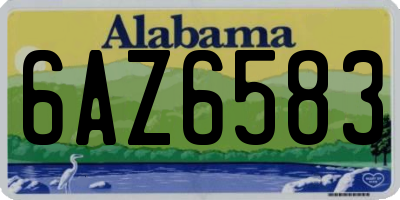 AL license plate 6AZ6583