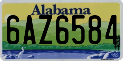 AL license plate 6AZ6584