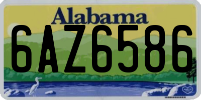 AL license plate 6AZ6586