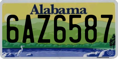 AL license plate 6AZ6587