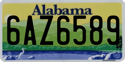 AL license plate 6AZ6589