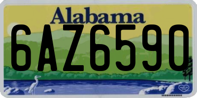 AL license plate 6AZ6590