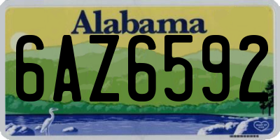 AL license plate 6AZ6592