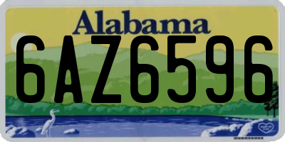 AL license plate 6AZ6596