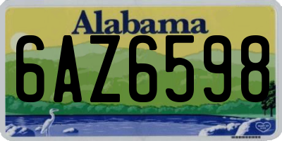 AL license plate 6AZ6598
