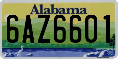 AL license plate 6AZ6601