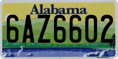AL license plate 6AZ6602
