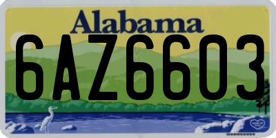 AL license plate 6AZ6603