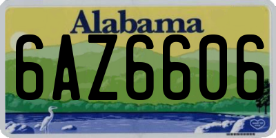 AL license plate 6AZ6606