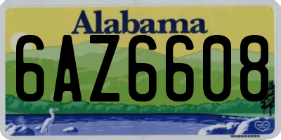 AL license plate 6AZ6608