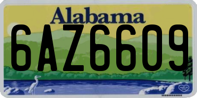 AL license plate 6AZ6609