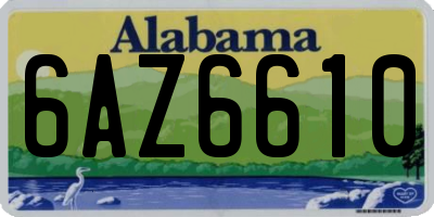 AL license plate 6AZ6610