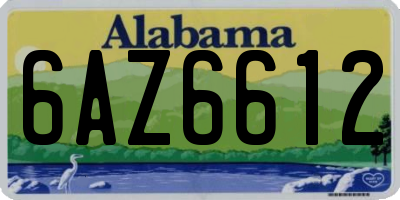 AL license plate 6AZ6612