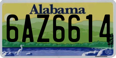 AL license plate 6AZ6614