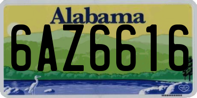 AL license plate 6AZ6616