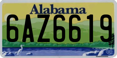 AL license plate 6AZ6619