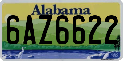 AL license plate 6AZ6622