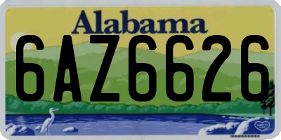 AL license plate 6AZ6626
