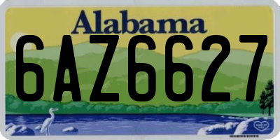 AL license plate 6AZ6627