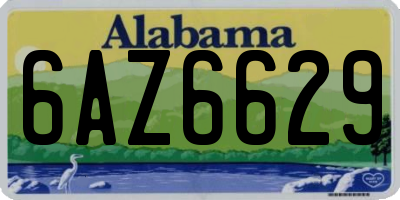 AL license plate 6AZ6629