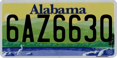 AL license plate 6AZ6630