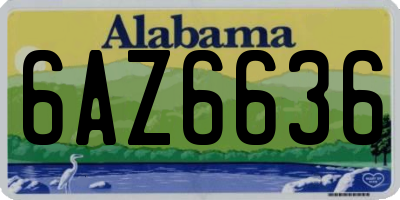 AL license plate 6AZ6636