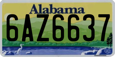 AL license plate 6AZ6637