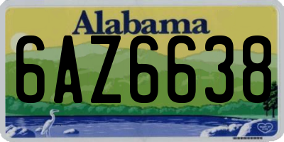 AL license plate 6AZ6638