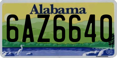 AL license plate 6AZ6640