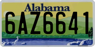 AL license plate 6AZ6641