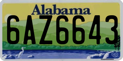 AL license plate 6AZ6643