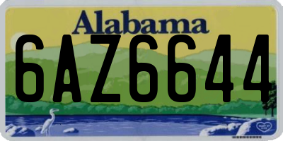 AL license plate 6AZ6644