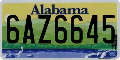AL license plate 6AZ6645