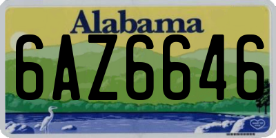 AL license plate 6AZ6646