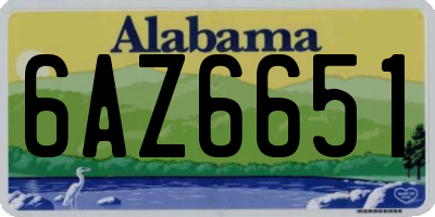 AL license plate 6AZ6651