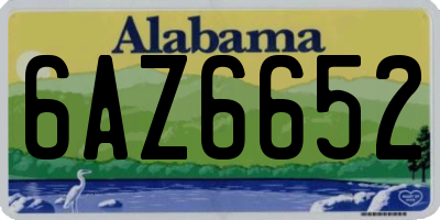 AL license plate 6AZ6652