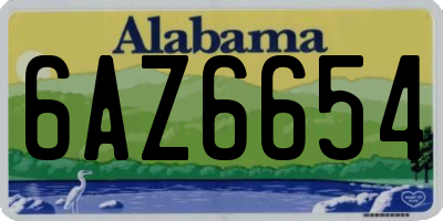 AL license plate 6AZ6654